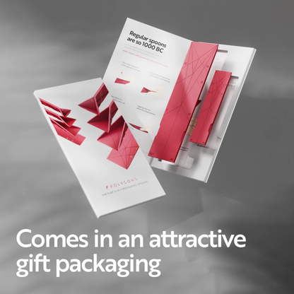 POLYGONS -Original Flat 3-in-1 Folding Measuring Spoons 2 Measuring spoons,with 6 different sizes